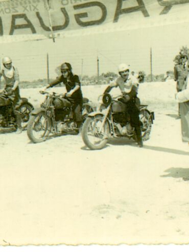 My Father, Giorgio at the start of a race 1952