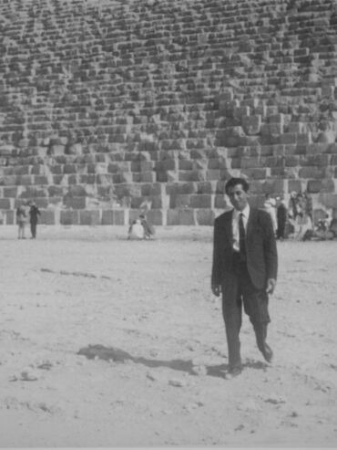 My Father, Giorgio in front of Egyptian Pyramid